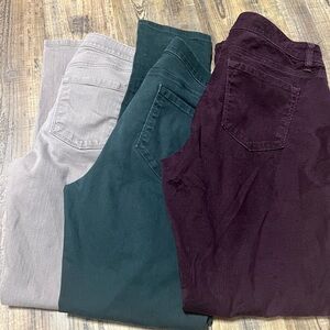 Loft lot of 3 size 10 modern skinny colored pants